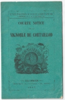 CORTAILLOD, courte notice sur le vignoble